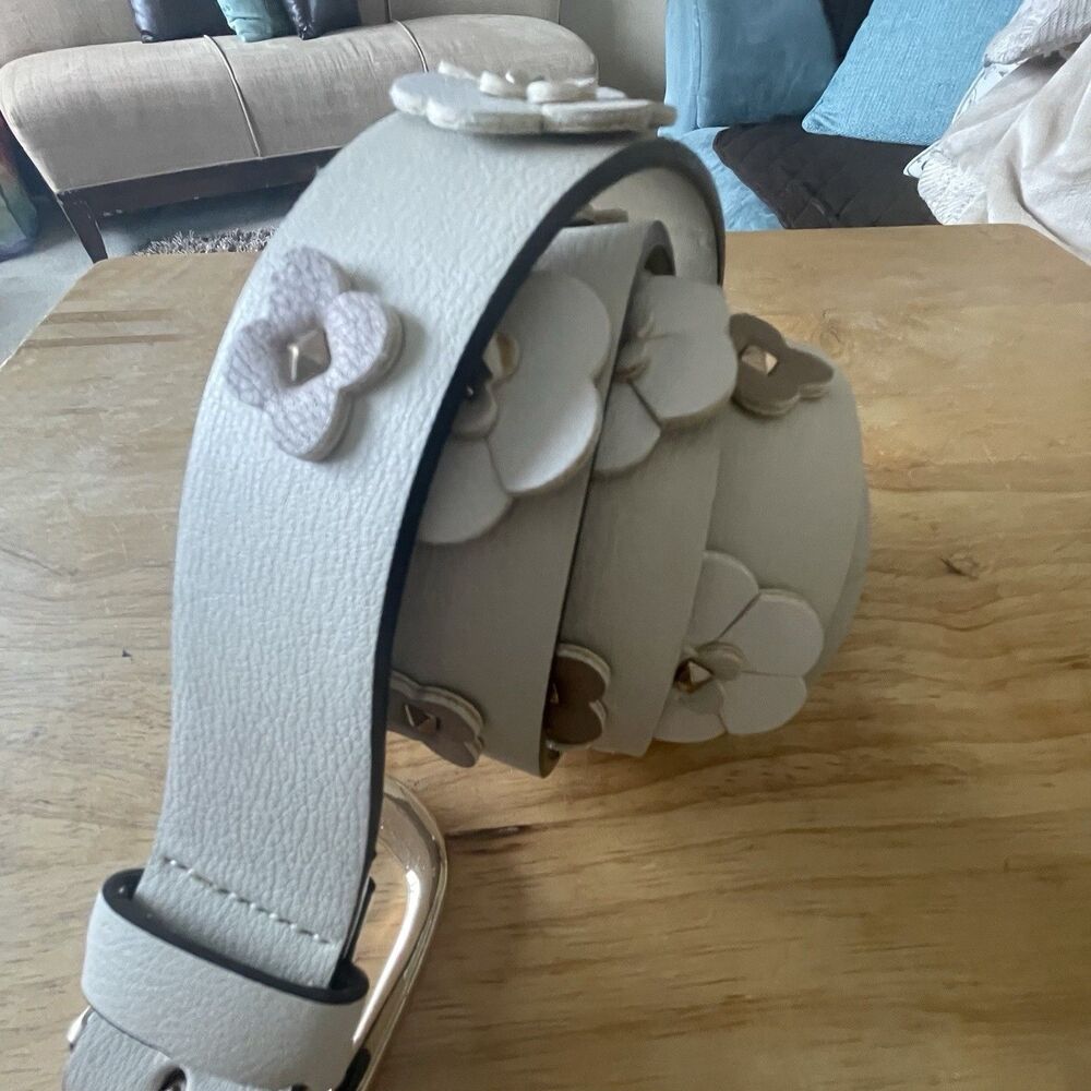 Women's Fashion Floral Multicolor Embroidered Belt Gold Hardware Adjustable Work